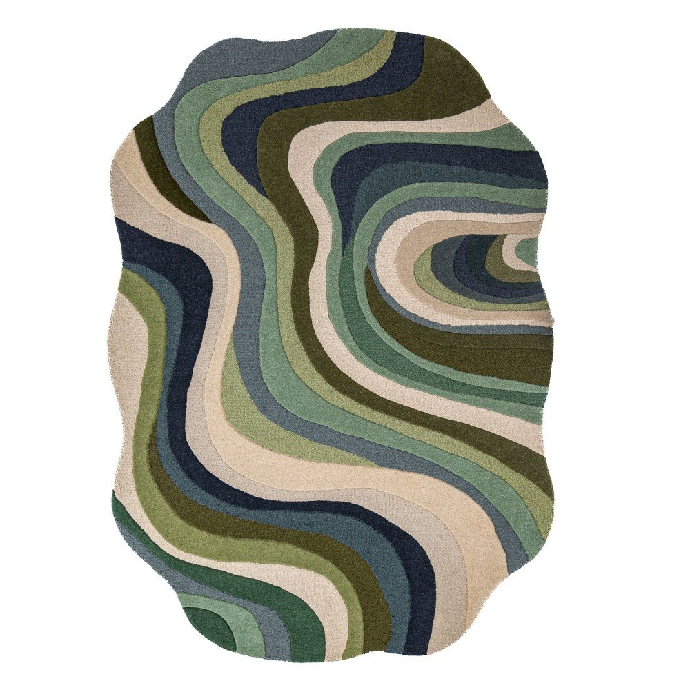 Zöld kézi szövésű gyapjú szőnyeg 200x290 cm Envy Wool – Flair Rugs