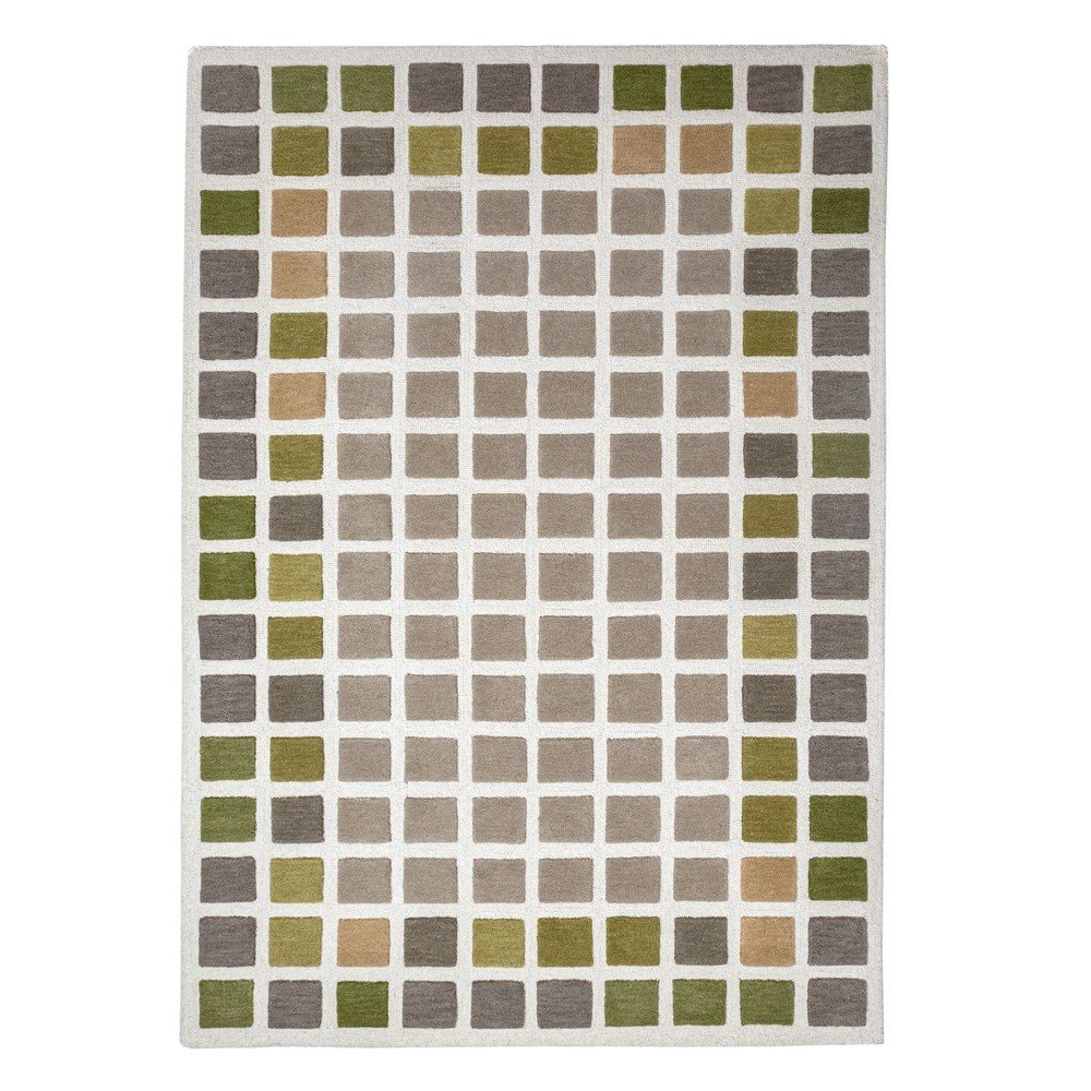 Zöld kézi szövésű gyapjú szőnyeg 200x290 cm Renga Wool – Flair Rugs