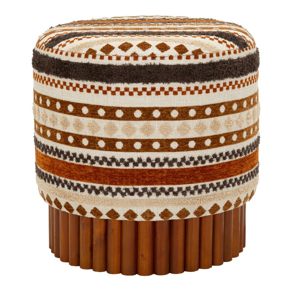 Barna-bézs puff Ethnic  – Mauro Ferretti