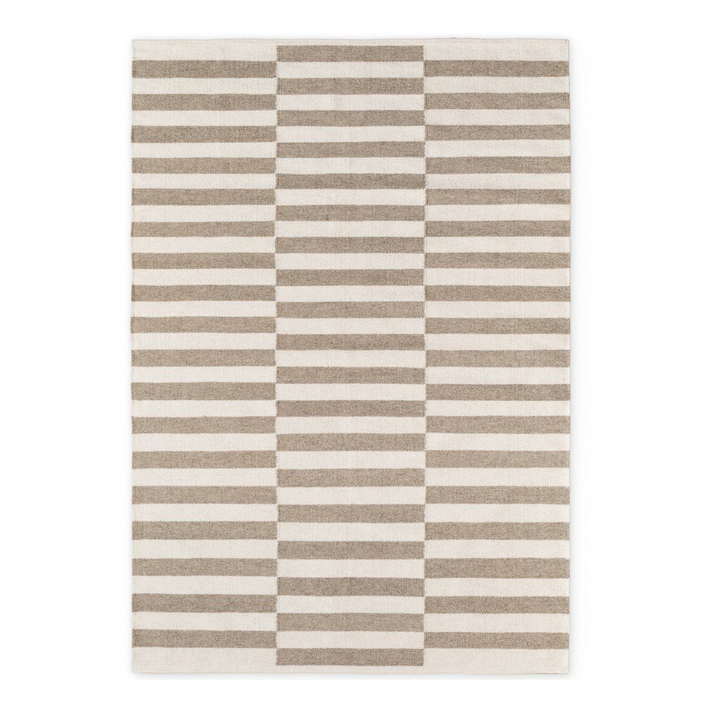 Fehér-szürke kétoldalas-kézi szövésű gyapjú szőnyeg 160x230 cm Vika – Hanse Home