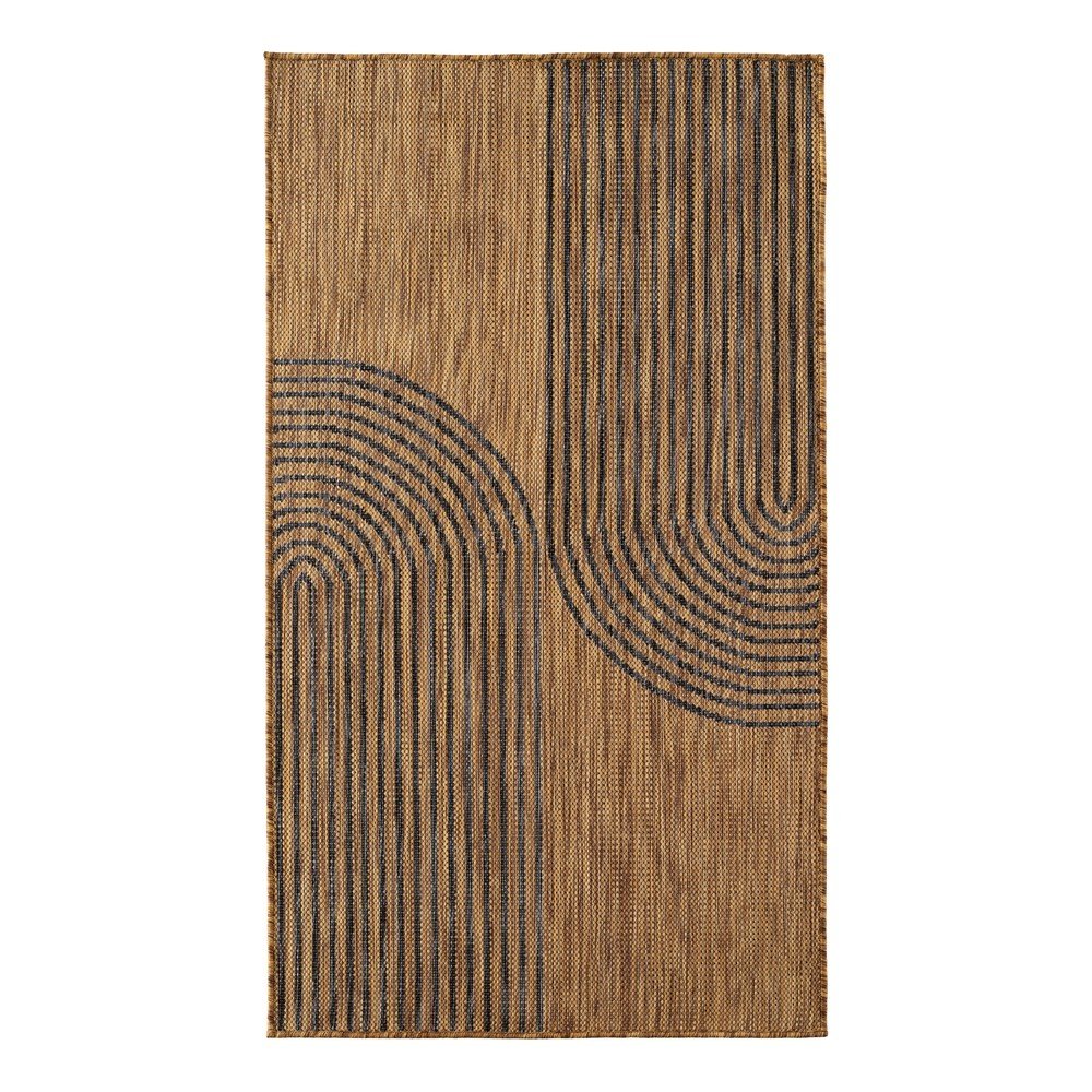 Fekete-barna kültéri-beltéri szőnyeg 60x100 cm Mira 1453 – Ayyildiz Carpets