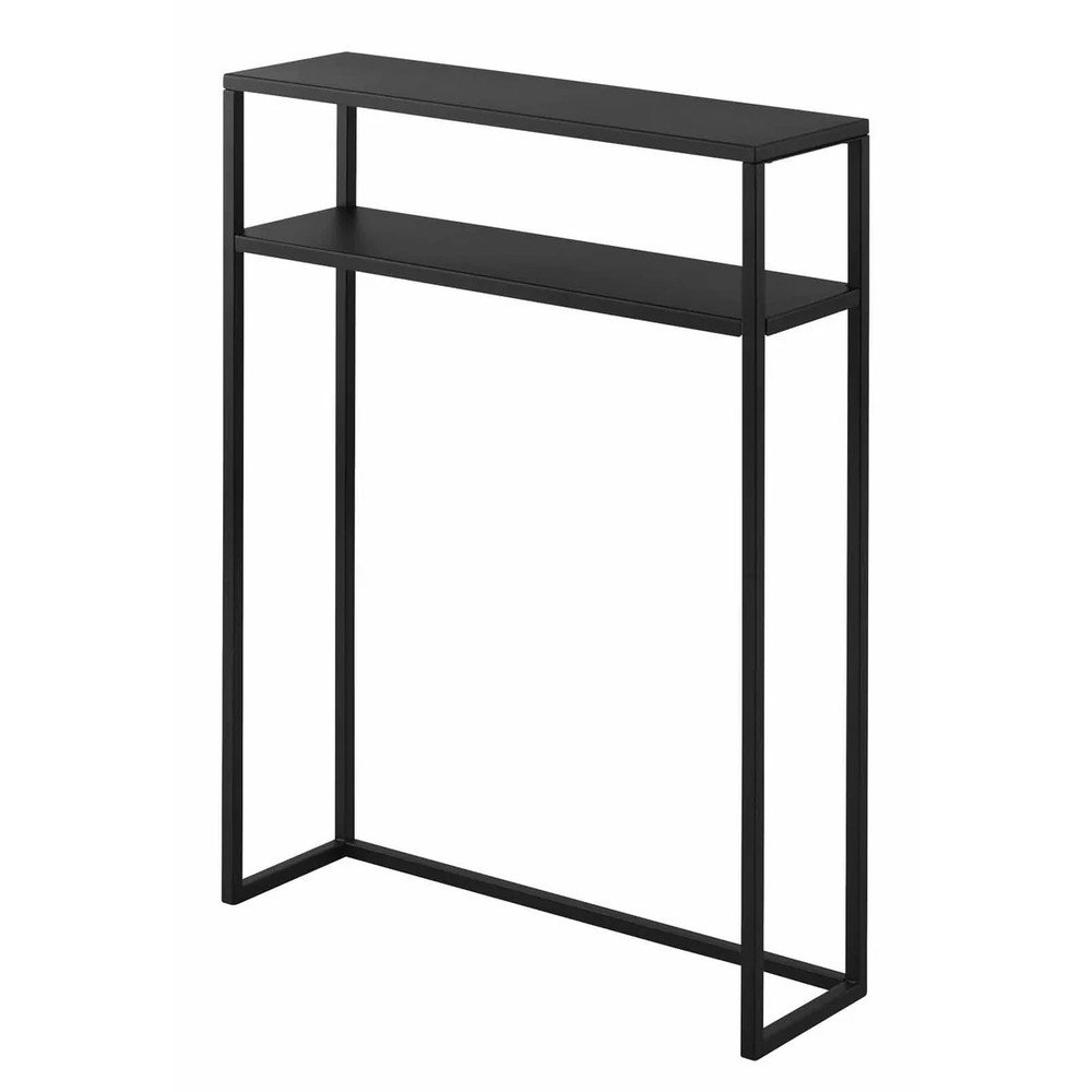 Fekete fém konzolasztal 18x60 cm Tower – YAMAZAKI