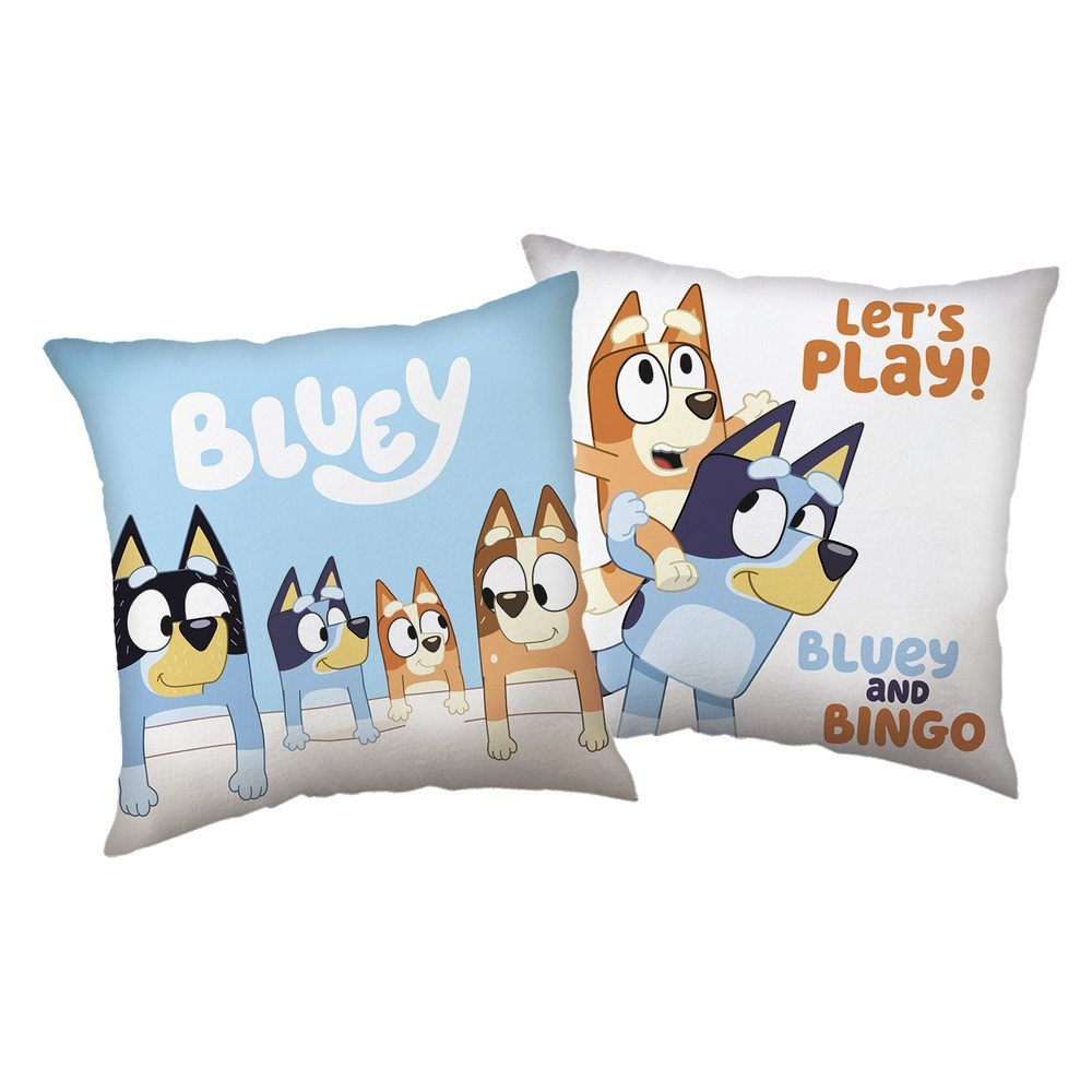 Gyerek párna ø 40 cm Bluey "Let´s Play" – Jerry Fabrics