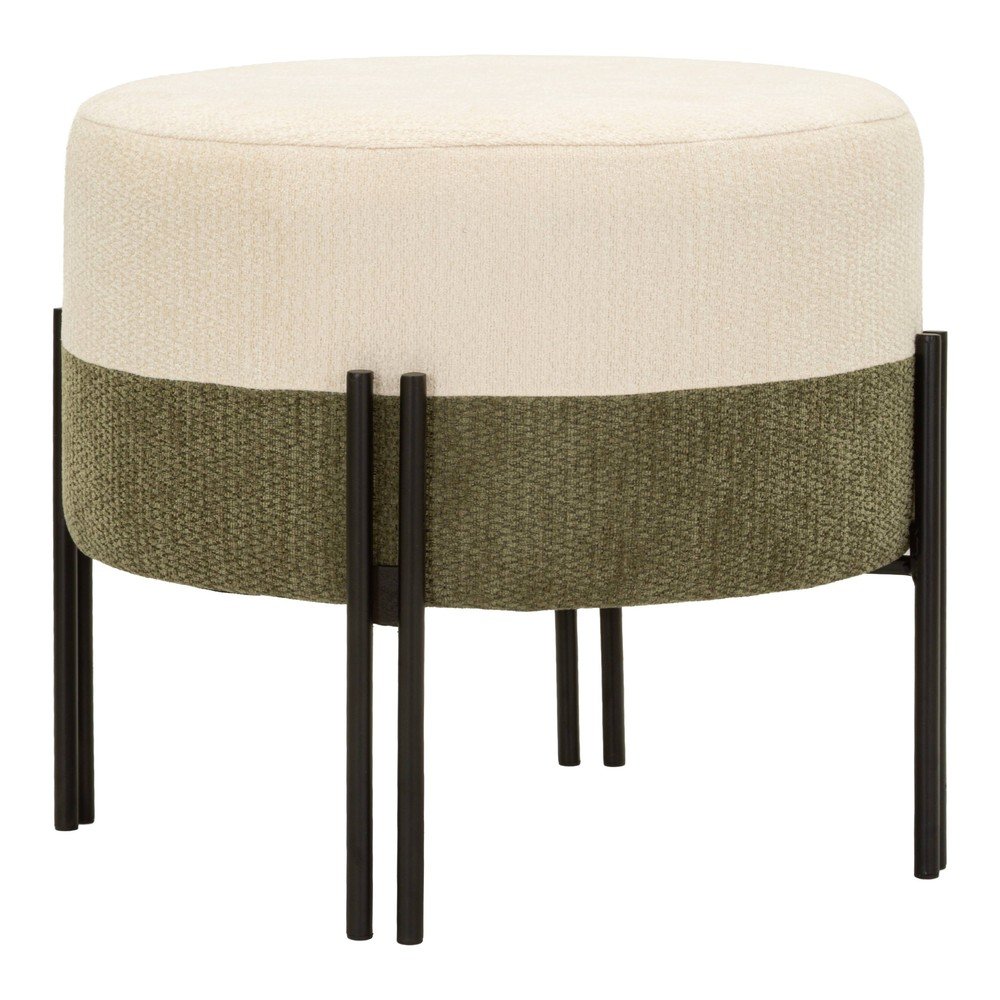 Khaki-krémszínű puff Modern Style – Mauro Ferretti