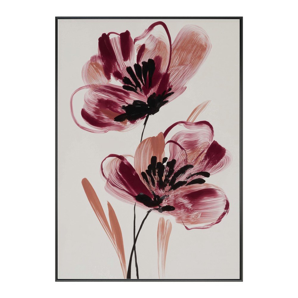 Nyomtatott keretezett-vászon kép 70x100 cm Burgundy Blooms – Styler
